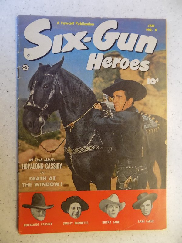 SIX-GUN HEROES # 6 GOLDEN AGE WESTERN HOPALONG LANE LARUE