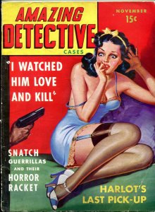 Amazing Detective Cases November 1941- Peter Driben- Snatch Guerrillas VG