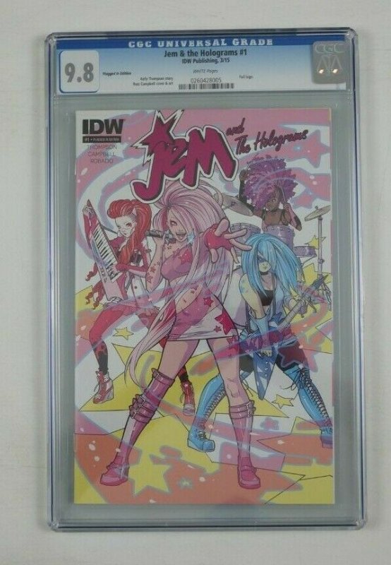 Jem and the Holograms #1 CGC 9.8 plugged in edition - highest graded! IDW 2015 