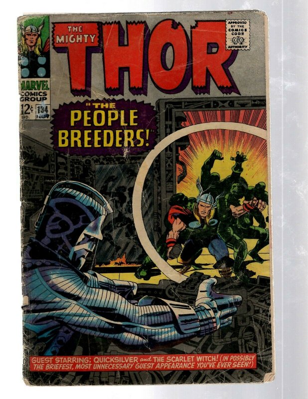 Mighty Thor # 134 GD Marvel Comic Book Loki Odin Asgard Sif Avengers Hulk RB8