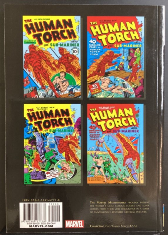 MARVEL MASTERWORKS GOLDEN AGE HUMAN TORCH TP VOL 01 - MARVEL COMICS - 2013