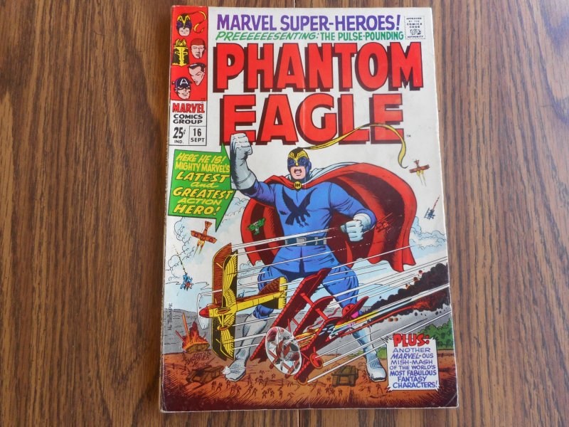 MARVEL SUPER-HEROES # 16 KEY ORIGIN & 1st S.A. PHANTOM EAGLE WOW!!!