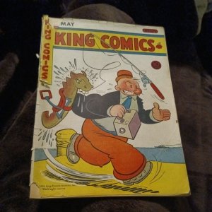 King Comics #109 golden age 1945 phantom Mandrake Popeye flash Gordon WW2 era