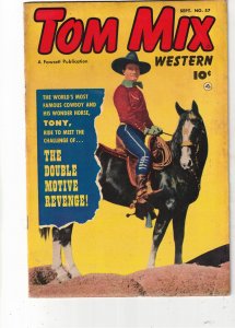 Tom Mix Western #57 (1952) Mid-Grade FN Photo Cover TV/Movie Star Key!