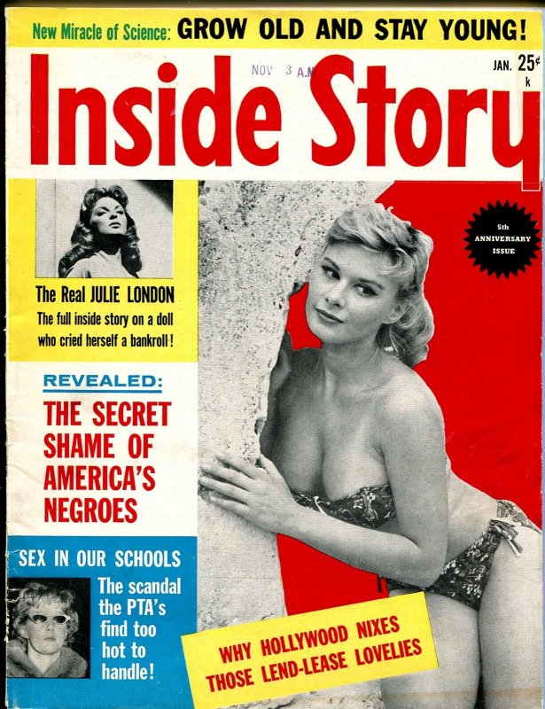 Inside Story 1/1960-Julie London-Robert Mitchum-Anita Ekberg-cheesecake-VG