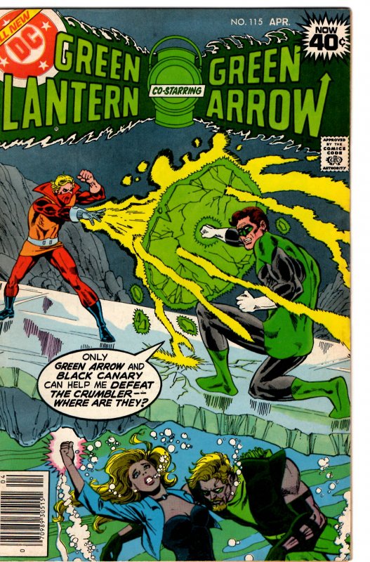 Green Lantern & Green Arrow #115 (1960 v2) Black Canary FN+