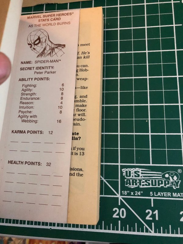 TSR Marvel Super Marvel Super Heroes Gamebook #5, 6, 7, 8 all cards attached