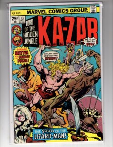 Ka-Zar #13 (1975)  F/VF Bronze Age Mighty Marvel !!!   / ID#22