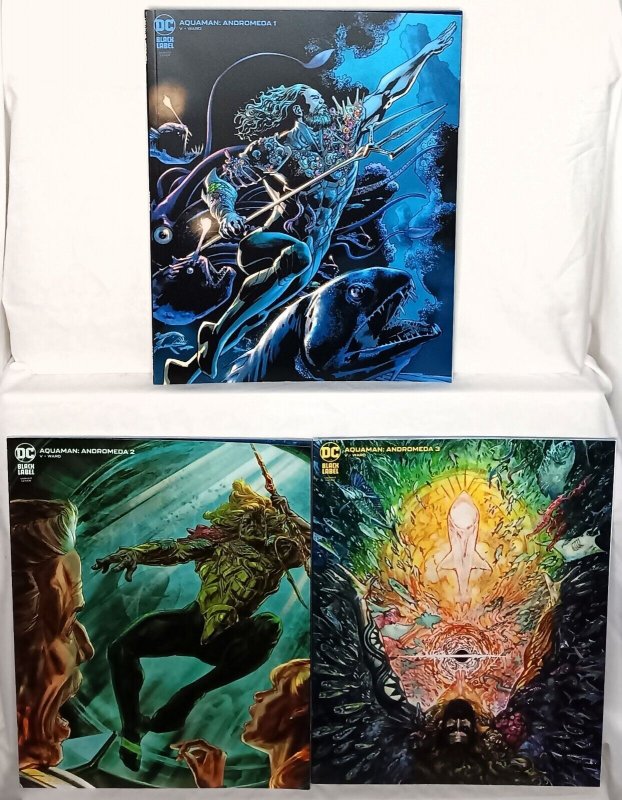 AQUAMAN Andromeda #1 - 3 Variant Cover B Set DC Comics Black Label