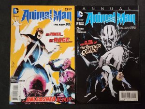 Animal Man 4PC LOT #22-24 + Annual #2 - The New 52 (7.5/8.0) 2013