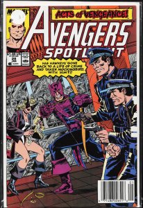 Avengers Spotlight #28 (1990) Hawkeye