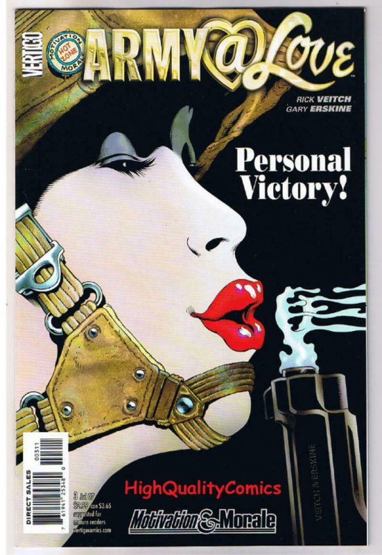 ARMY AT @ LOVE #1 2 3 4 5, VF/NM, Rick Veitch, Morale, Vertigo, 2007, Racy