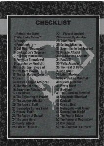 1991 Doomsday: Death of Superman #CL01 Checklist