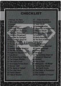 1991 Doomsday: Death of Superman #CL01 Checklist