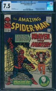 Amazing Spider-Man 15 CGC 7.5  1st Kraven  ow/w pages!