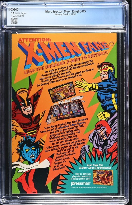 Marc Spector: Moon Knight #45 (12/92) Graded CGC 9.8