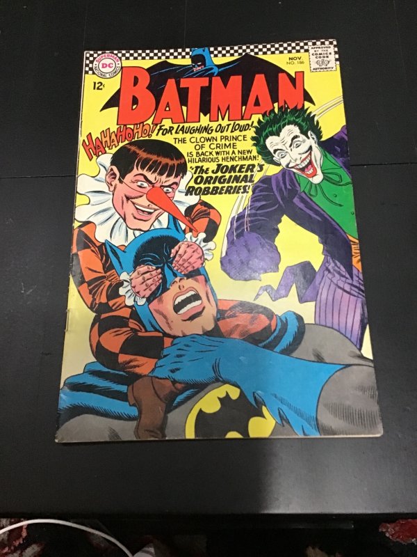 z Batman #186 (1966) 1st Gaggy Gadsworth Joker’s Side-Kick Wow! VF/NM Boca CERT!