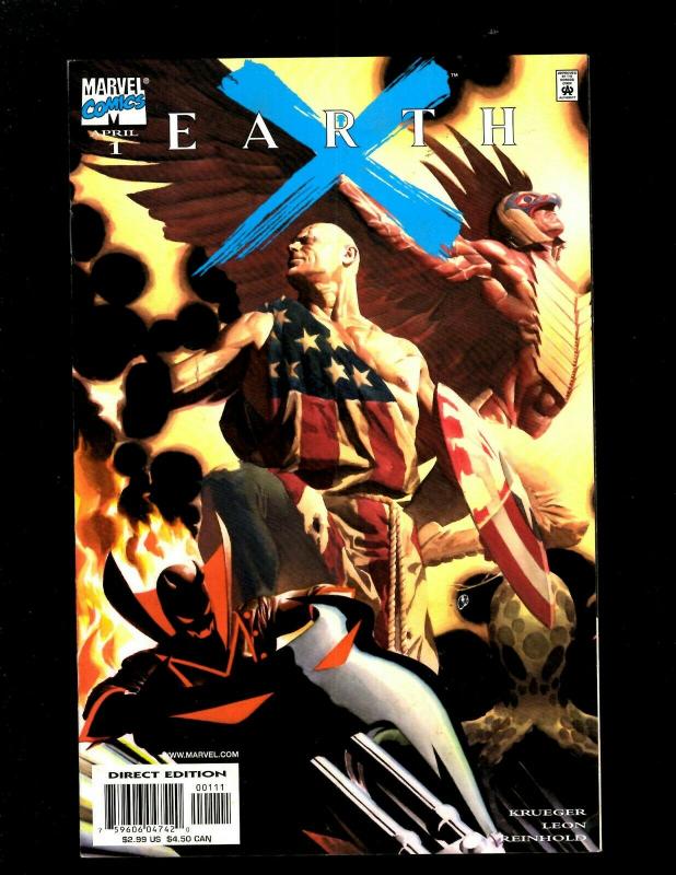 12 Earth X Marvel Comic Books #0 1 3 4 5 6 7 8 9 10 10 X HY3