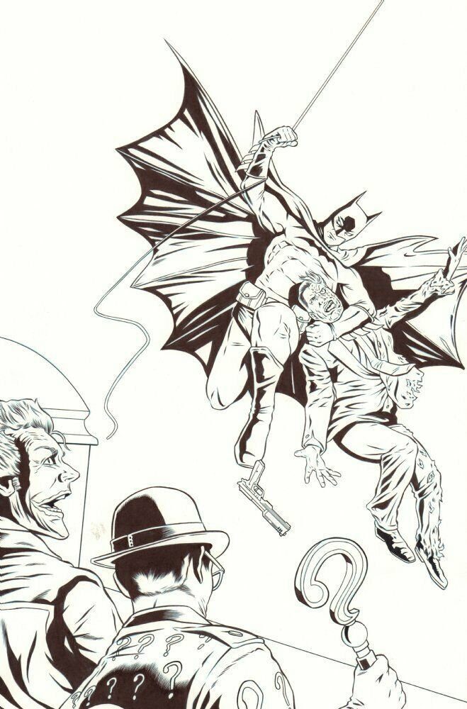 batman and joker fighting drawing