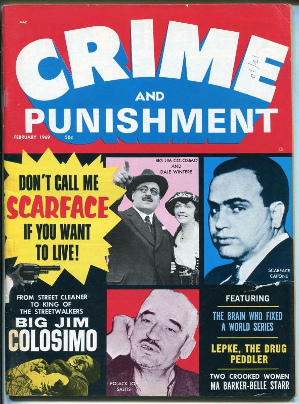 Crime and Punishment 2/1969-scarface Al Capone-Ma Barker-Belle Starr-FN