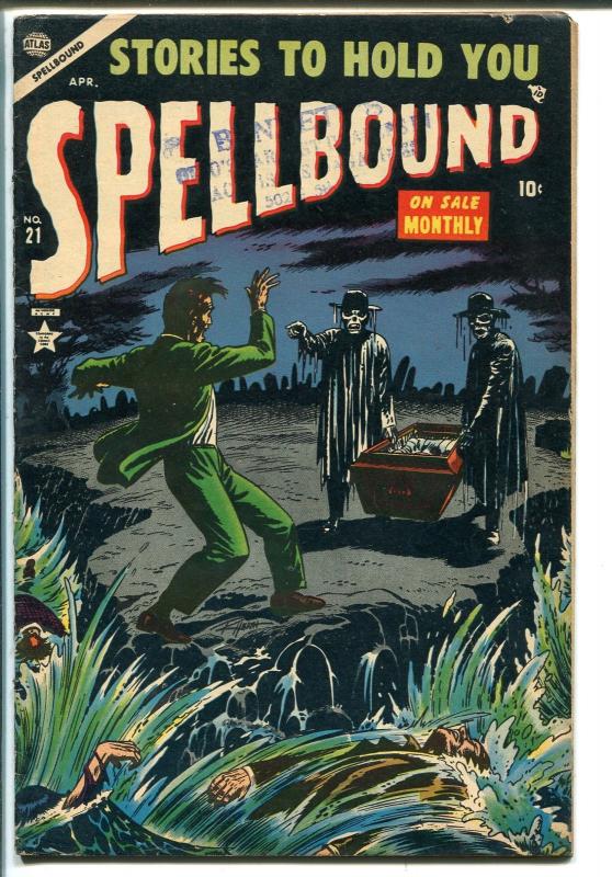 Spellbound #21 1954-Atlas-pre-code horror-drug injection-human burial-VG+