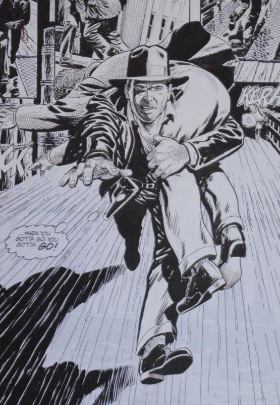 DAN SPIEGLE original art, Indiana Jones Spear of Destiny #2 pg 1,12x17, Splash