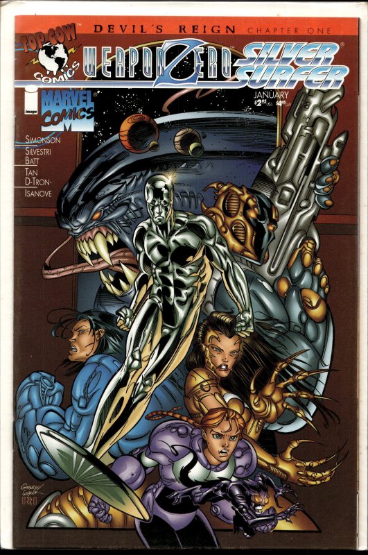 Weapon Zero/Silver Surfer Garney Cover (1996)