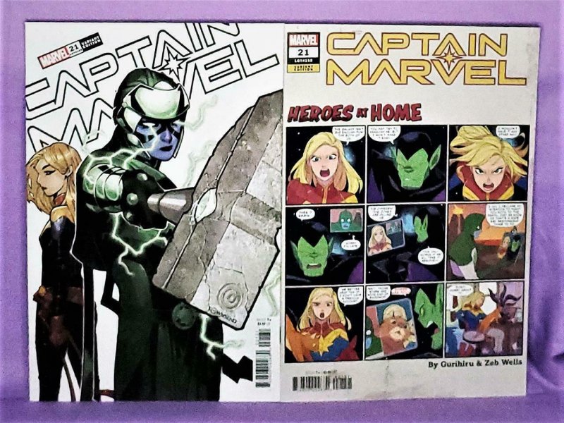 CAPTAIN MARVEL #21 Chris Bachalo Gurihiru Variant Cover 2 Pack (Marvel 2020)