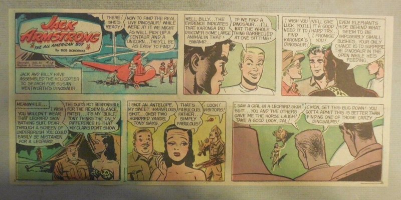 Jack Armstrong The All American Boy by Bob Schoenke 9/18/1949 Third Size Page !