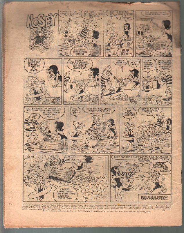 Tiger and Hurricane 8/14/1965-Johnny Cougar-Val Venture-British-G