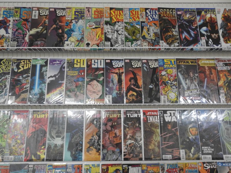 Huge Lot 150+ Comics W/ Silver Surfer, Star Wars, TMNT, X-Men, +More Avg VF Cond