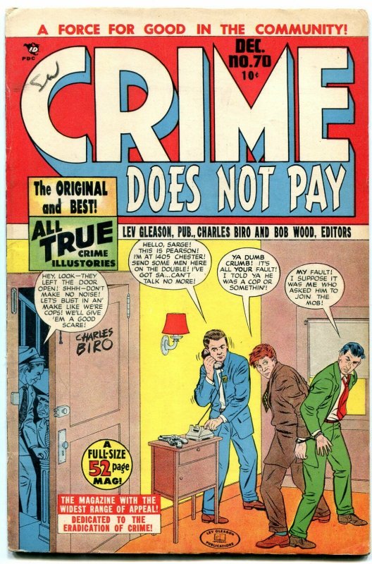 CRIME DOES NOT PAY #70-CHARLES BIRO COVER-TUSKA FN/VF 