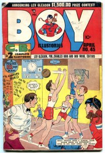 BOY COMICS #45 1949-CHAS BIRO-BASKETBALL COVER-MAURER VG