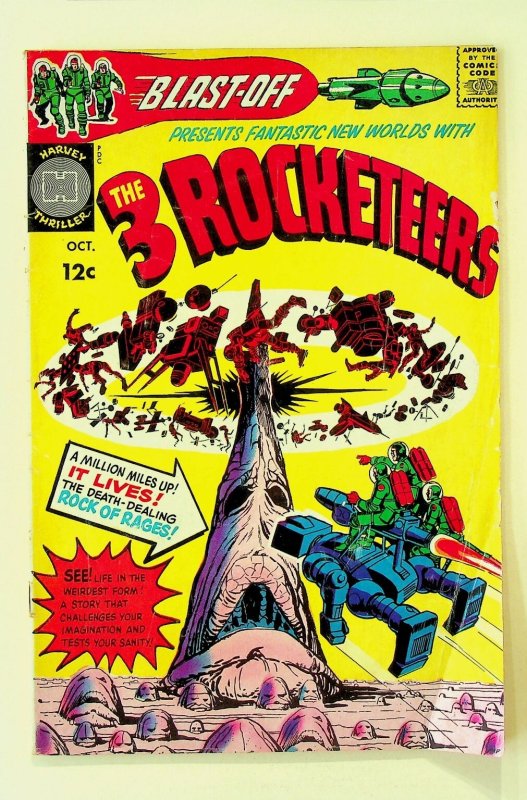 The 3 Rocketeers Harvey Comics Blast-Off #1 12c Silver Age Thriller