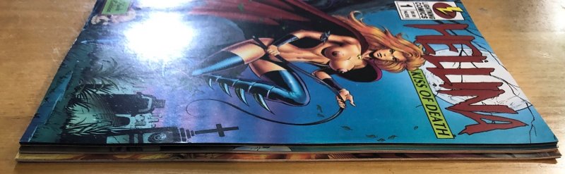 Hellina #1 Lot of 3 Kiss of Death Hell’s Angel Hellborn (1995-97) 2 Nude w/ COA