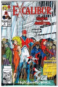 EXCALIBUR #8, NM, Phoenix, Captain Britain,1988 1989, more Marvel in store