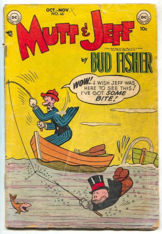 Mutt and Jeff #66 1953 Bud Fisher- Fishing cover G