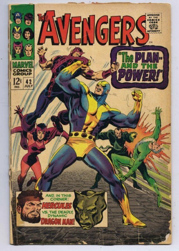 Avengers #42 ORIGINAL Vintage 1967 Marvel Comics