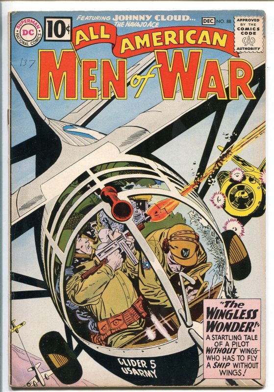 ALL-AMERICAN MEN OF WAR #88-1961-DC-SILVER AGE-LAST 10¢ ISSUE-AIR WAR-fn minus