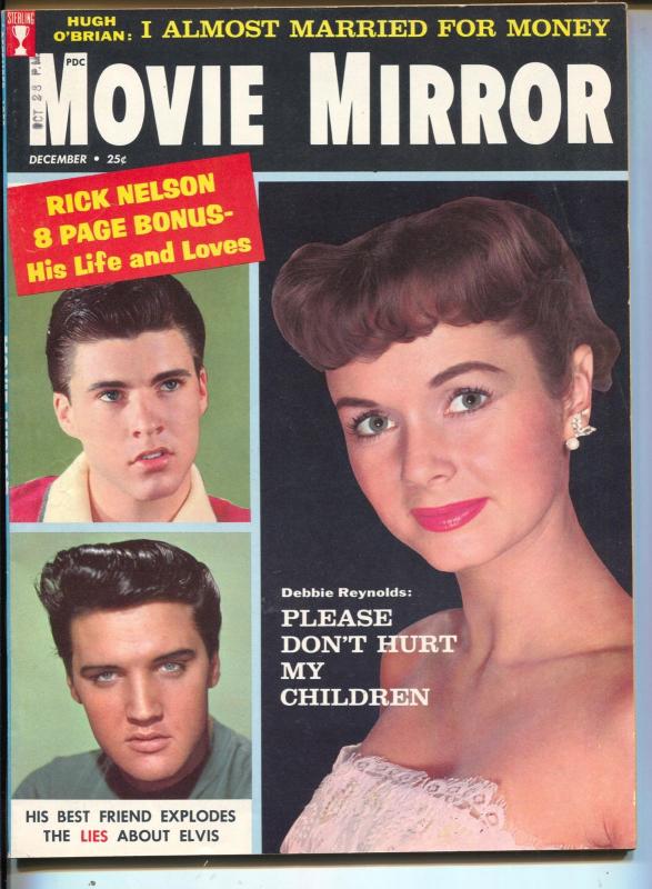 Movie Mirror-Debbie Reynolds-Elvis-Paul Newman-Dec-1958