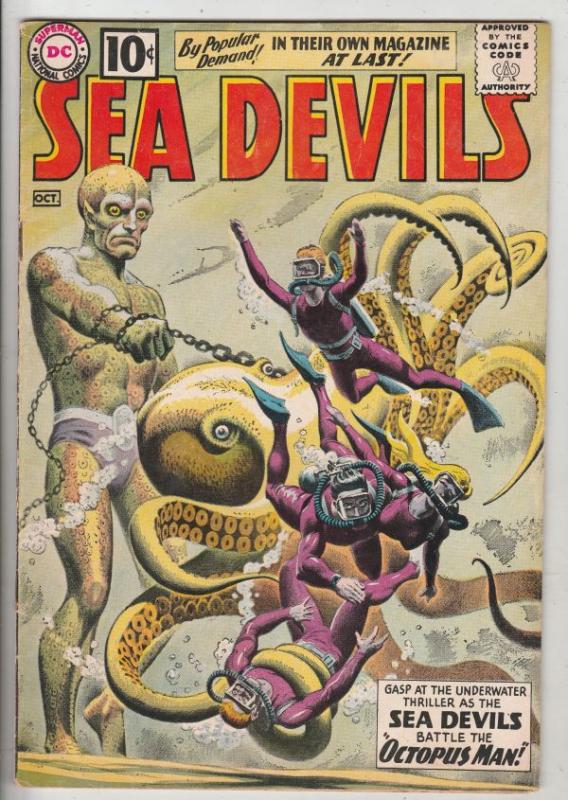 Sea Devils #1 (Oct-61) FN/VF Mid-High-Grade Sea Devils (Dane Dorrence, Biff B...