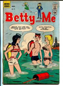 Betty and Me #1 1965-Archie-scaba dive-swim suit-G/VG