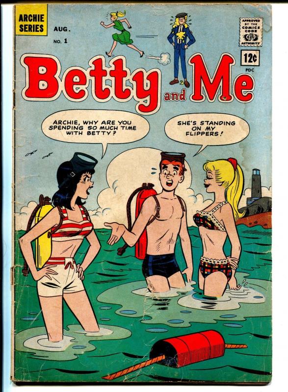 Betty and Me #1 1965-Archie-scaba dive-swim suit-G/VG