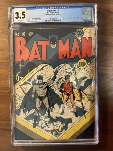 Batman #10 CGC 3.5 Catwoman appears in new costume Golden Age DC Comics 1942