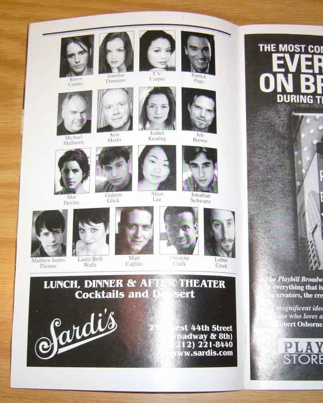 Playbill: Spider-Man Turn Off The Dark VF foxwoods theatre - january 2011