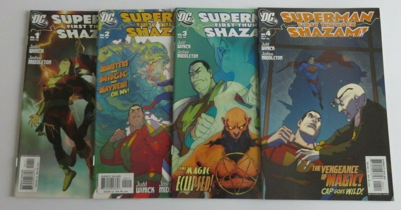 Superman Shazam First Thunder #1 2 3 4 Complete Set High Grade VF/NM DC Comics