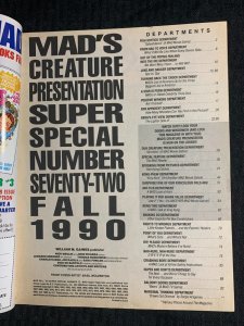 1990 Fall MAD SUPER SPECIAL Magazine #72 FN 6.0 Geeks Freaks and Beasts 96pgs