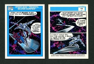 1990 Marvel Comics Card  #153 (Spiderman Presents: Silver Surfer) / NM-MT