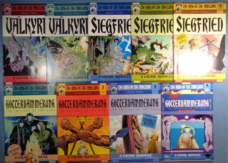 Lot of 9 Ring of the Nibelung Comics Valkyrie Siegfried Gotterdammerung