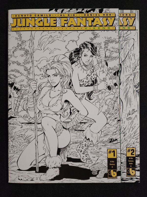 Jungle Fantasy: Vixens 2PC #1-2 - Al Rio Century B Reg + Nude Var (9.2ob) 2016